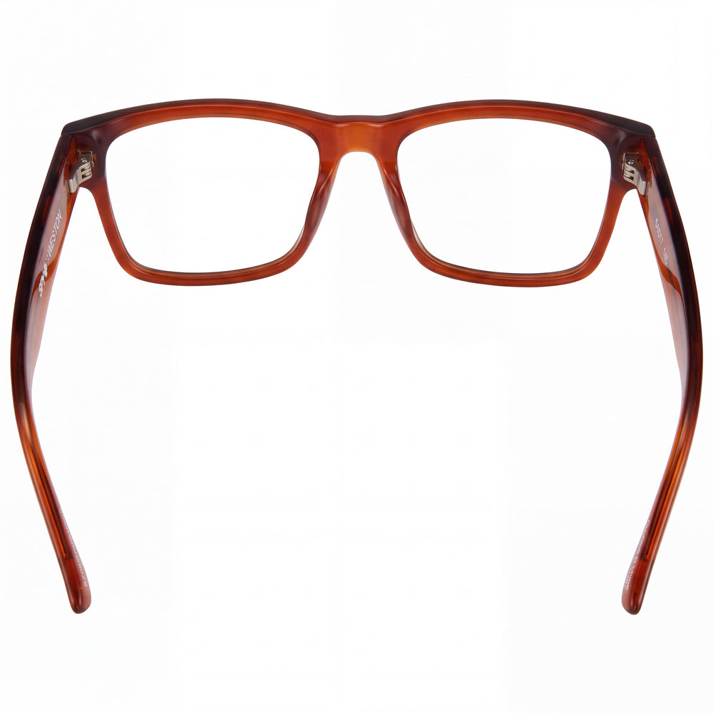 Spy Weston 54 Rectangle Eyeglasses Unisex — side view, Black Acetate temples