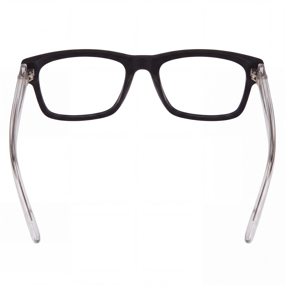 Spy WESTON 54 Rectangle Eyeglasses Unisex — side view, Black Plastic temples