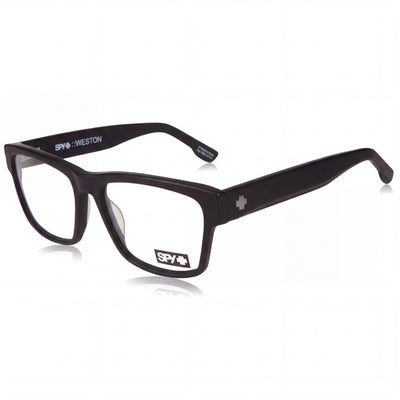 Spy WESTON Matte Black Square Eyeglasses for Unisex, Acetate frame