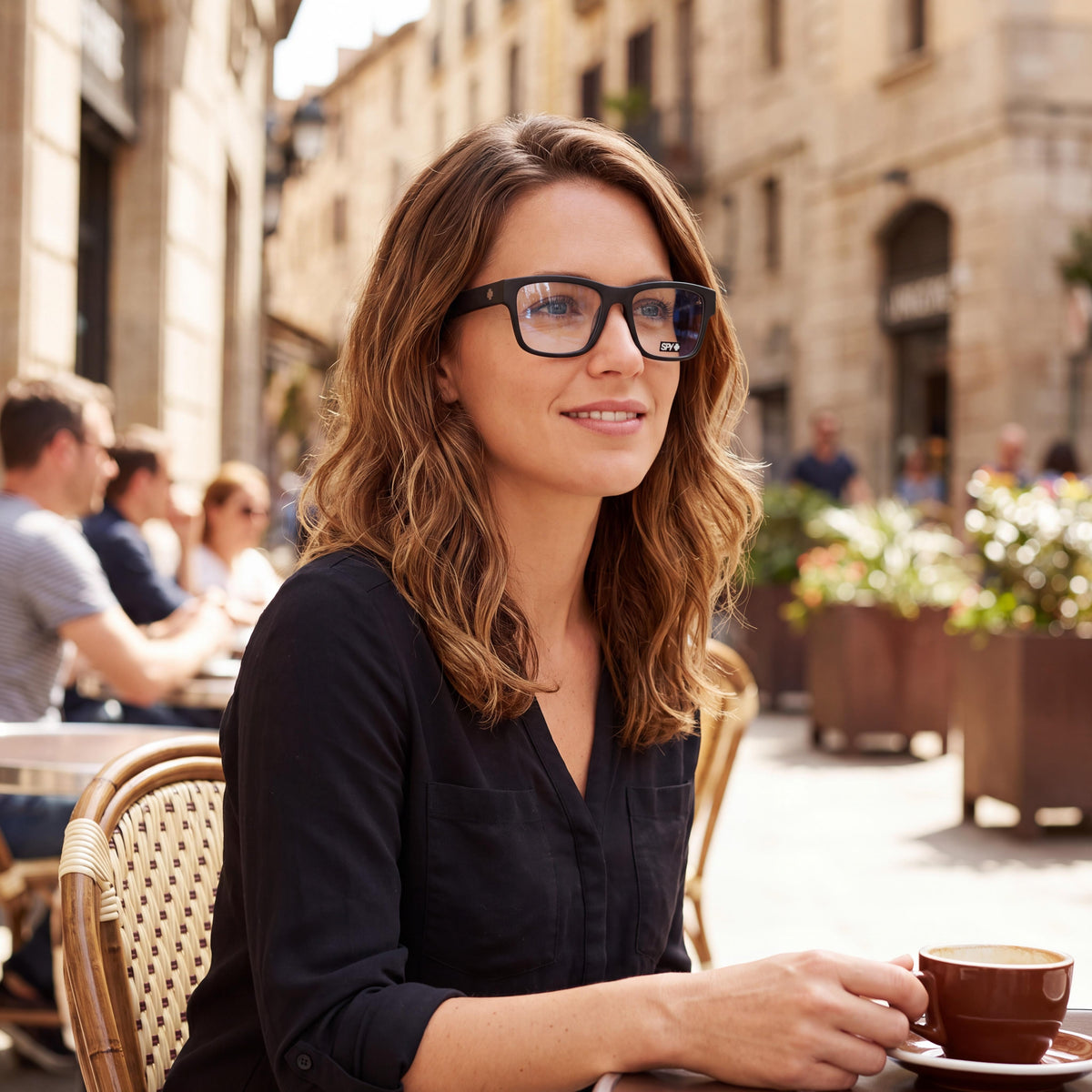 Spy WESTON Matte Black Square Eyeglasses Unisex, 54mm, Photo 3