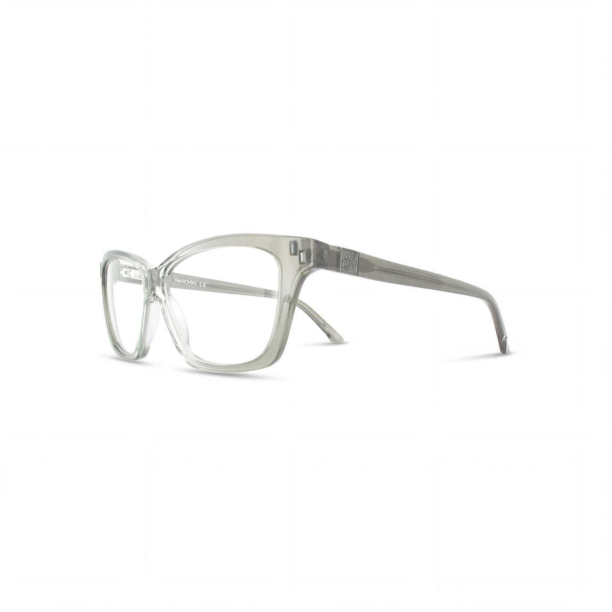 Swarovski Brown Rectangle Eyeglasses for Women, Acetate 54mm, Photo 1