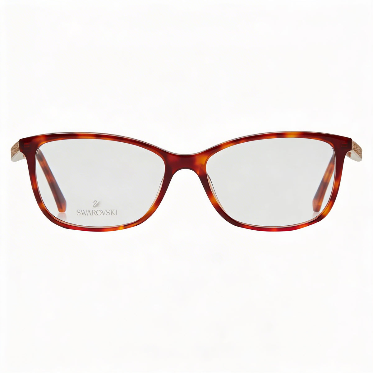 Swarovski Dark Havana Rectangle Eyeglasses for Women, Plastic 54mm, Photo 2