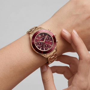 Swarovski Octea Lux Sport Women's Watch — side view, Stainless Steel case 37mm