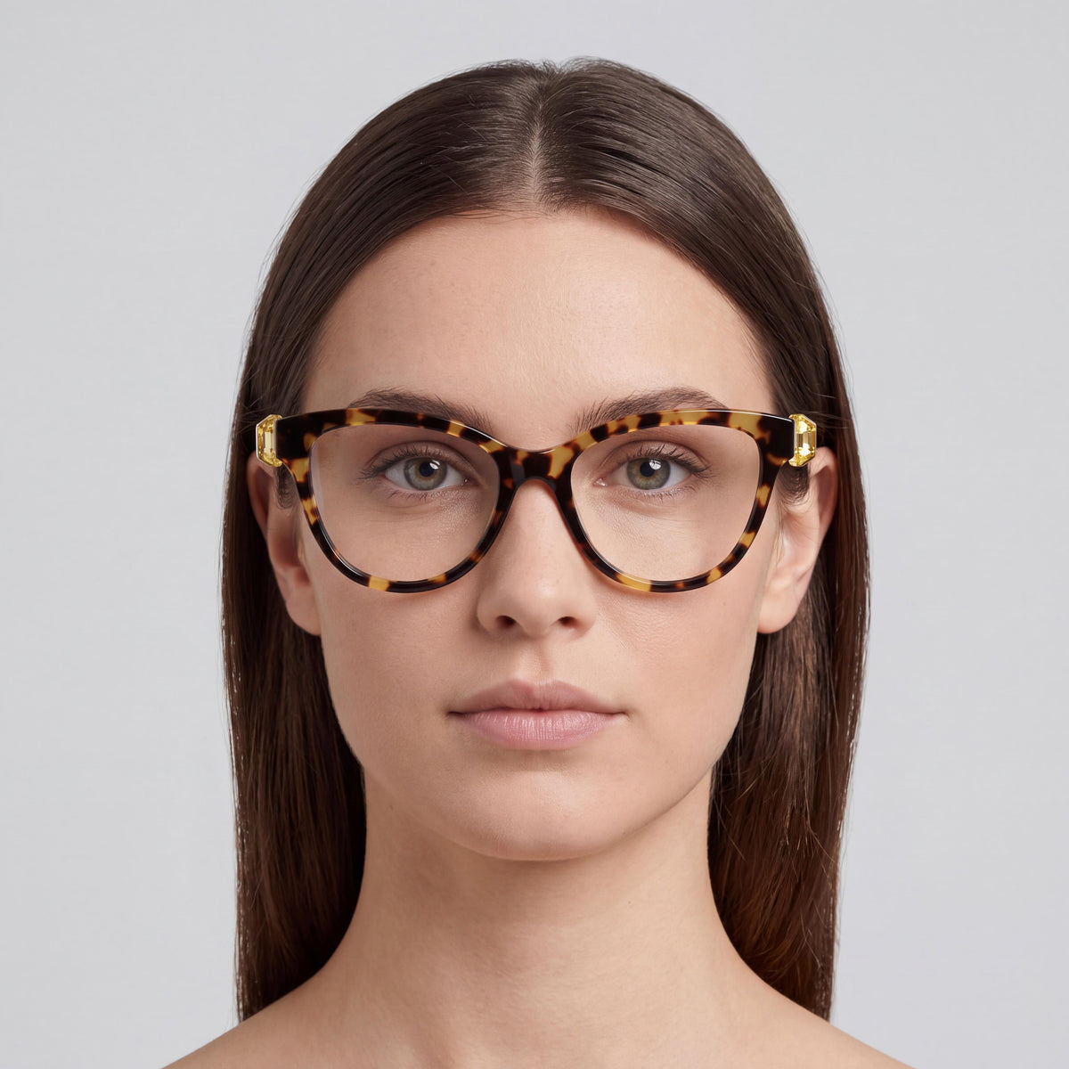 Montura óptica Swarovski SK2004 para mujer, cuadrada, de acetato, color Dark Havana, lente de 52 mm, puente de 18 mm, varilla de 135 mm, Photo 4