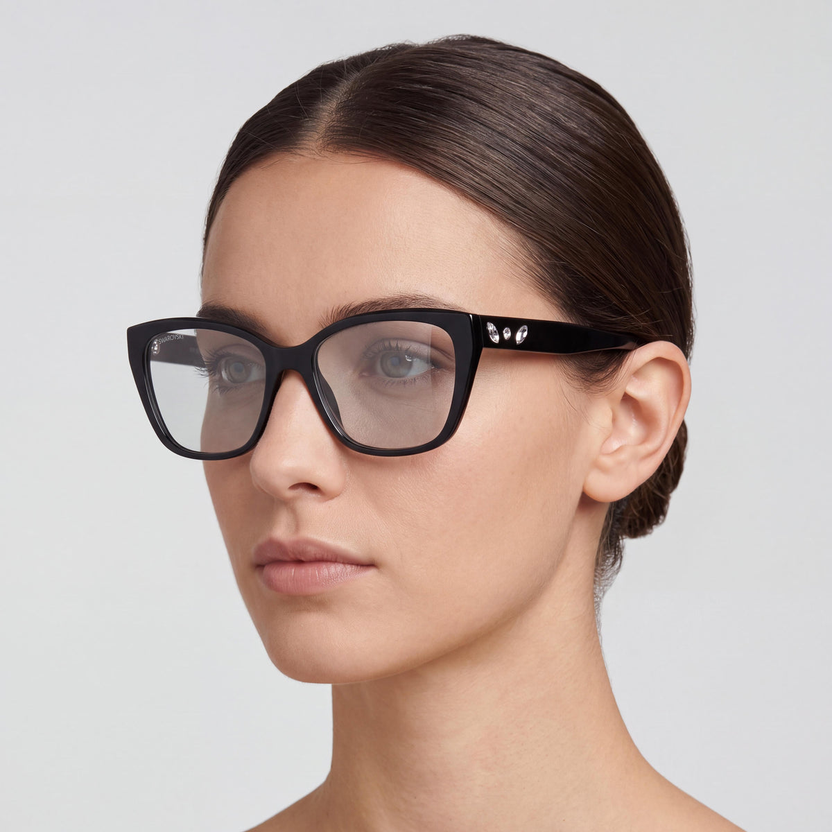 Swarovski SK2008 Transparent Pink Square Eyeglasses for Women, 53mm, Photo 4