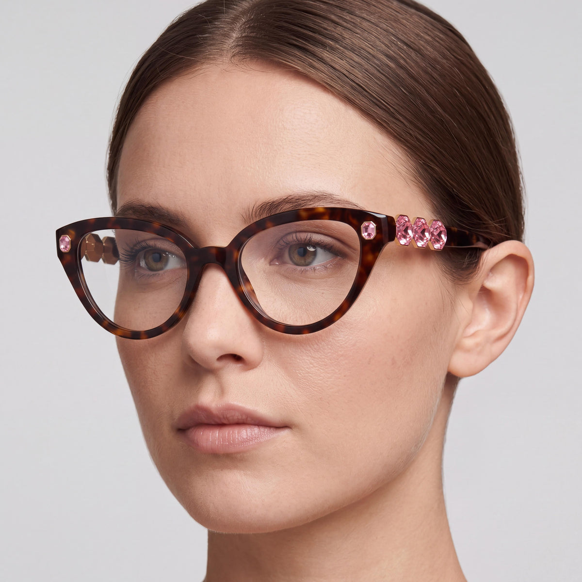 Swarovski SK2028 Havana Cat Eye Eyeglasses for Women, 53mm, Photo 4