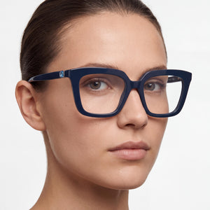 Swarovski Sk2043 Square Eyeglasses for Women — interior view, Plastic demo lenses