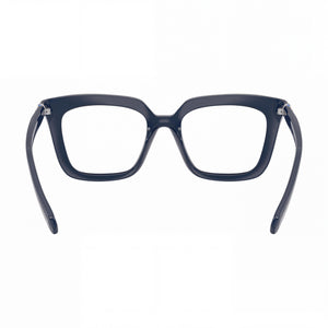 Swarovski Sk2043 Square Eyeglasses Women — side view, Blue Plastic temples