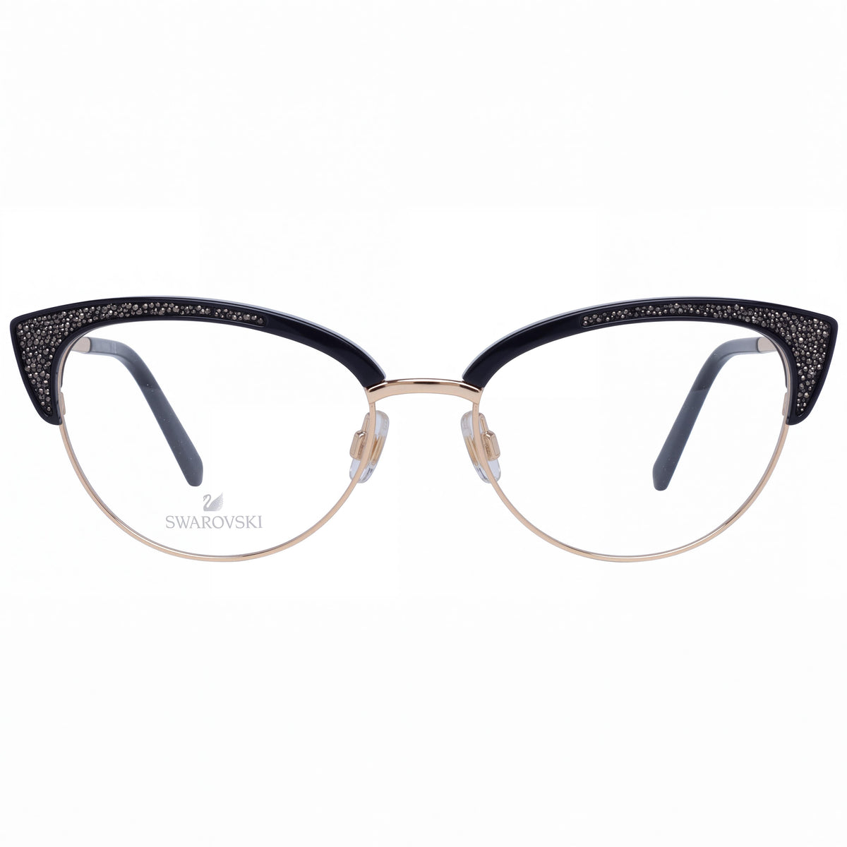 Swarovski Sk5363 Black Gold Cat Eye Eyeglasses for Women, 53mm, Photo 2