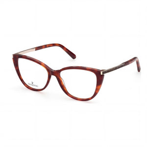 Swarovski SK5414 Havana Cat Eye Eyeglasses for Women, Acetate frame
