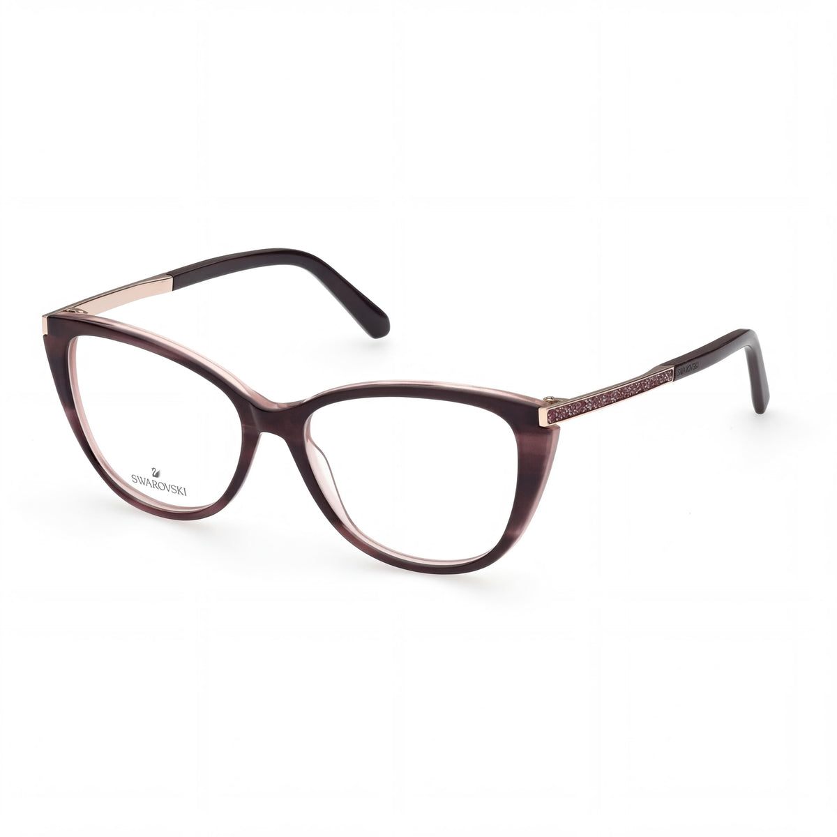 Swarovski SK5414 Bordeaux Cat Eye Eyeglasses for Women, 53mm, Photo 1