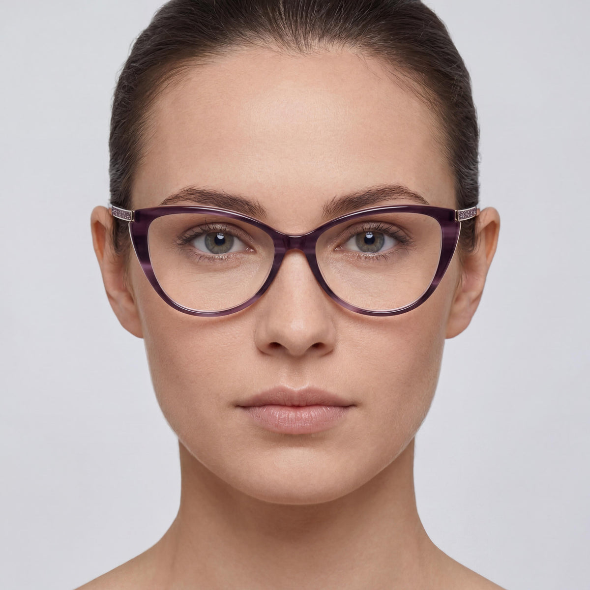 Swarovski SK5414 Bordeaux Cat Eye Eyeglasses for Women, 53mm, Photo 5
