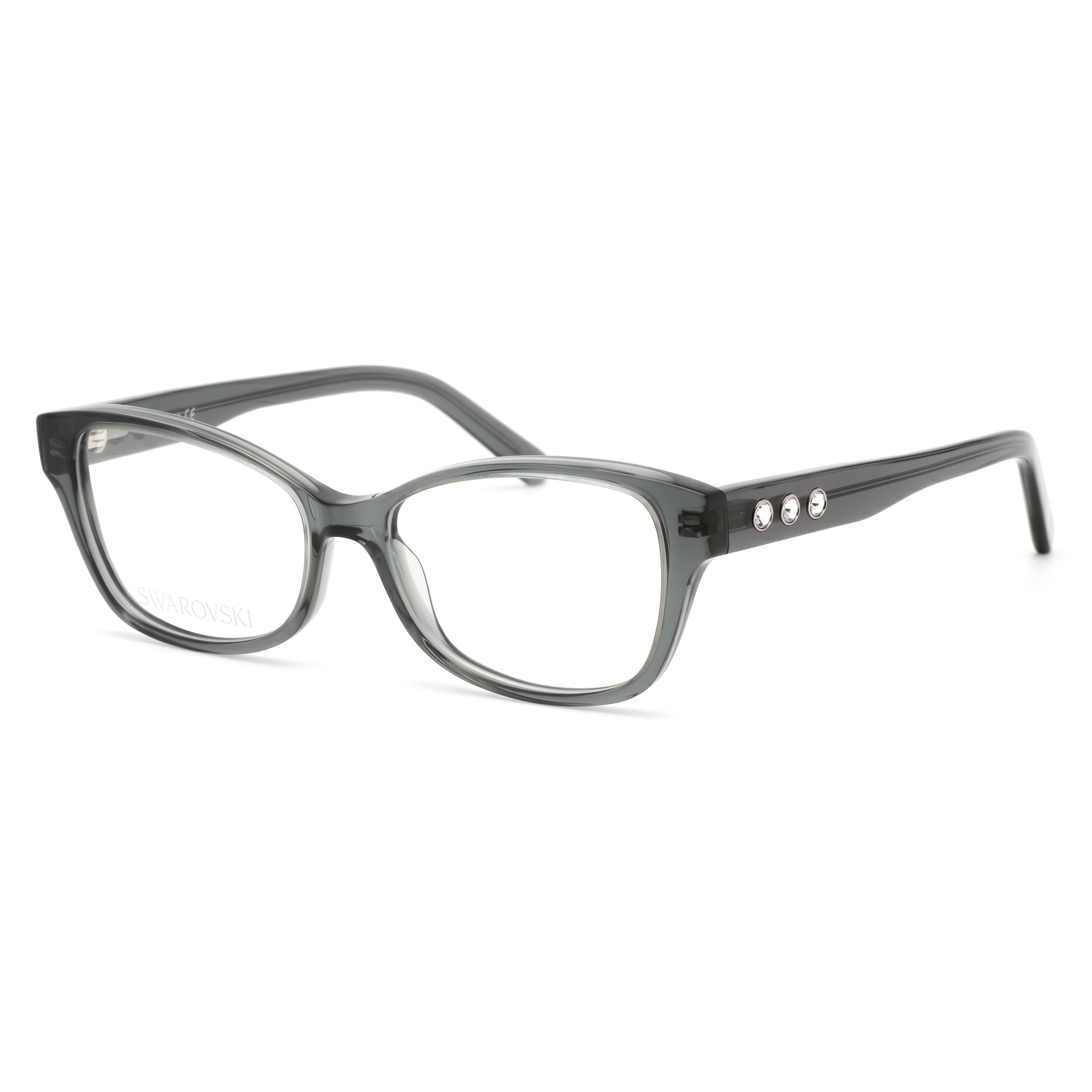 Swarovski SK5430 Grey Rectangle Eyeglasses for Women, Plastic 53mm, Photo 1