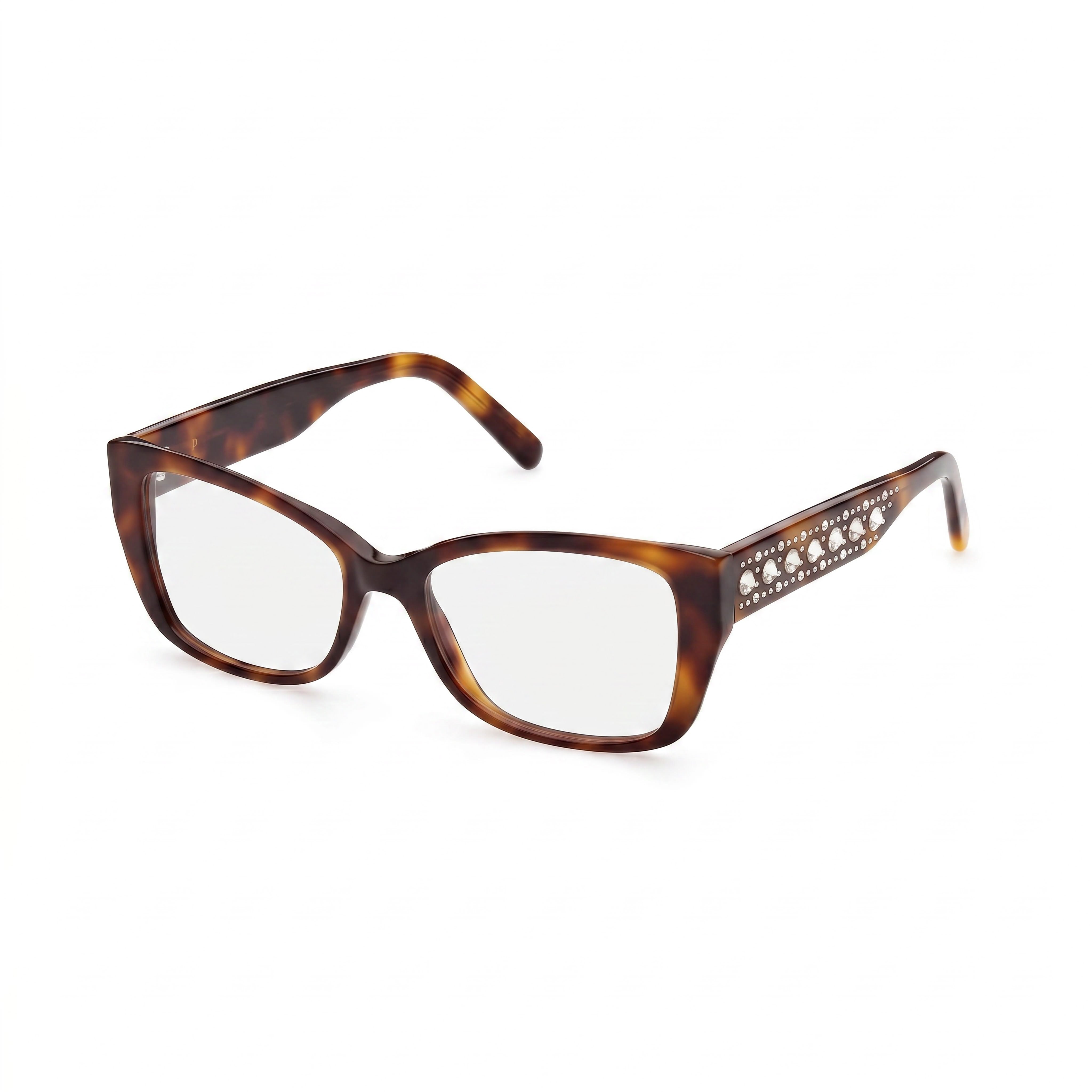Swarovski SK5452 Dark Havana Rectangle Eyeglasses for Women, 52mm, Photo 1