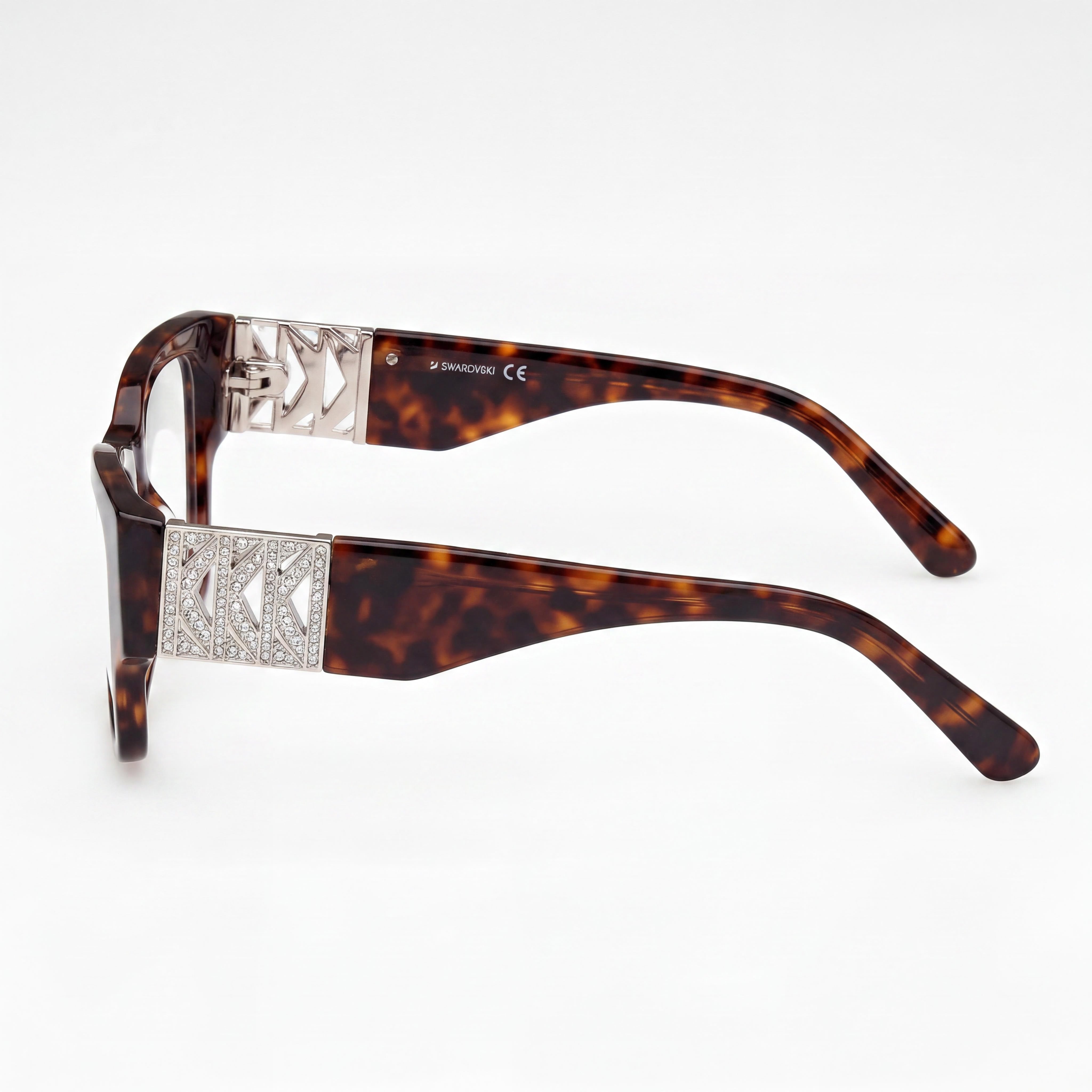 Swarovski SK5473 Dark Havana Cat Eye Eyeglasses for Women, 54mm, Photo 2