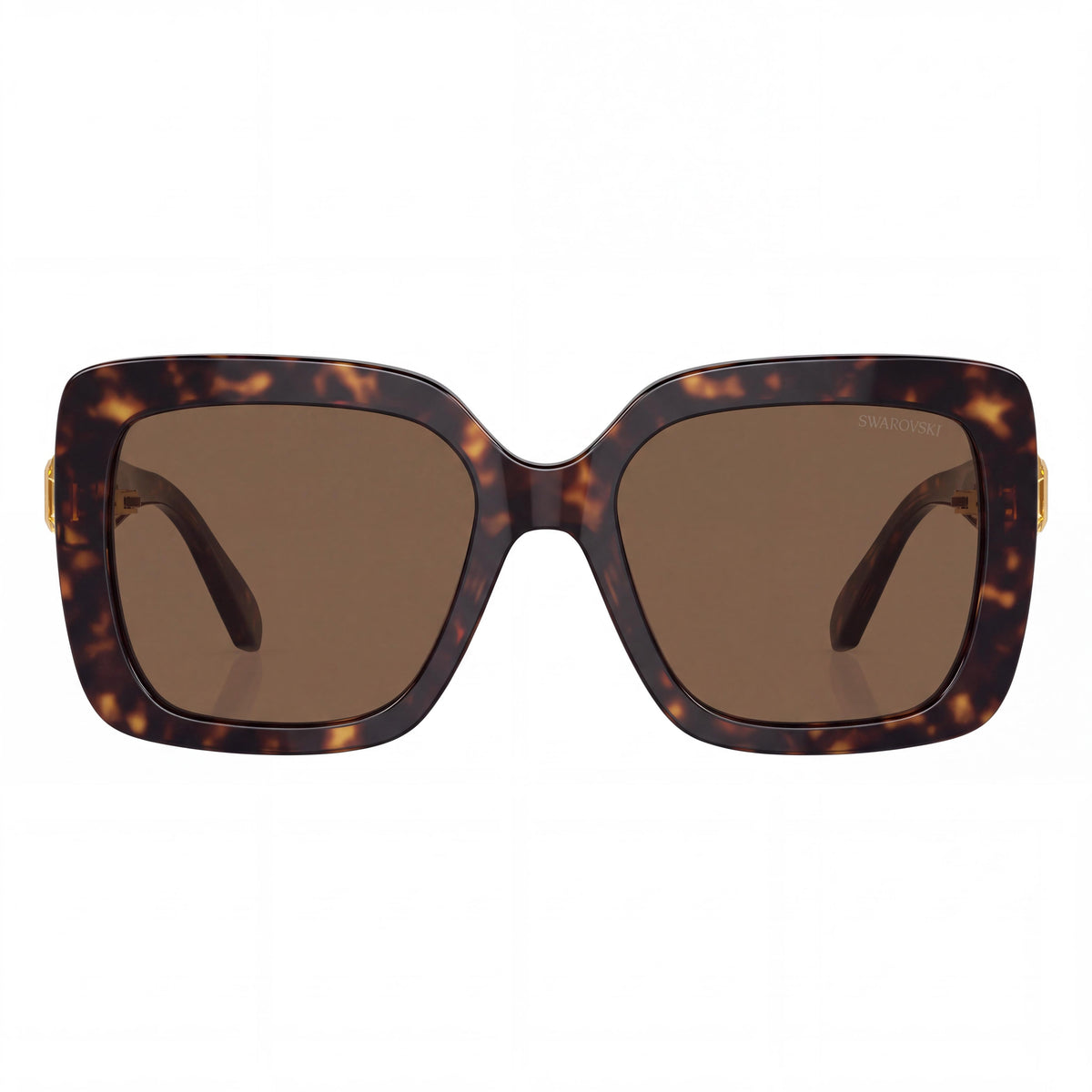 Swarovski SK6001 Havana/Dark Brown Square Sunglasses for Women, 55mm, Photo 2