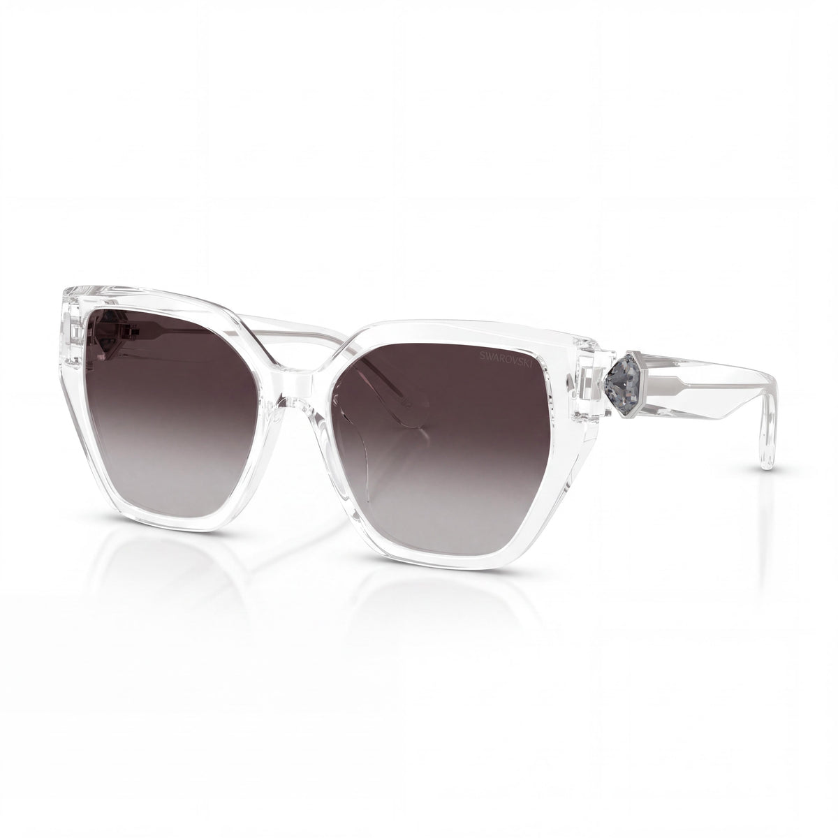 Swarovski Sk6044u Transparent Square Sunglasses for Women, 56mm, Photo 1