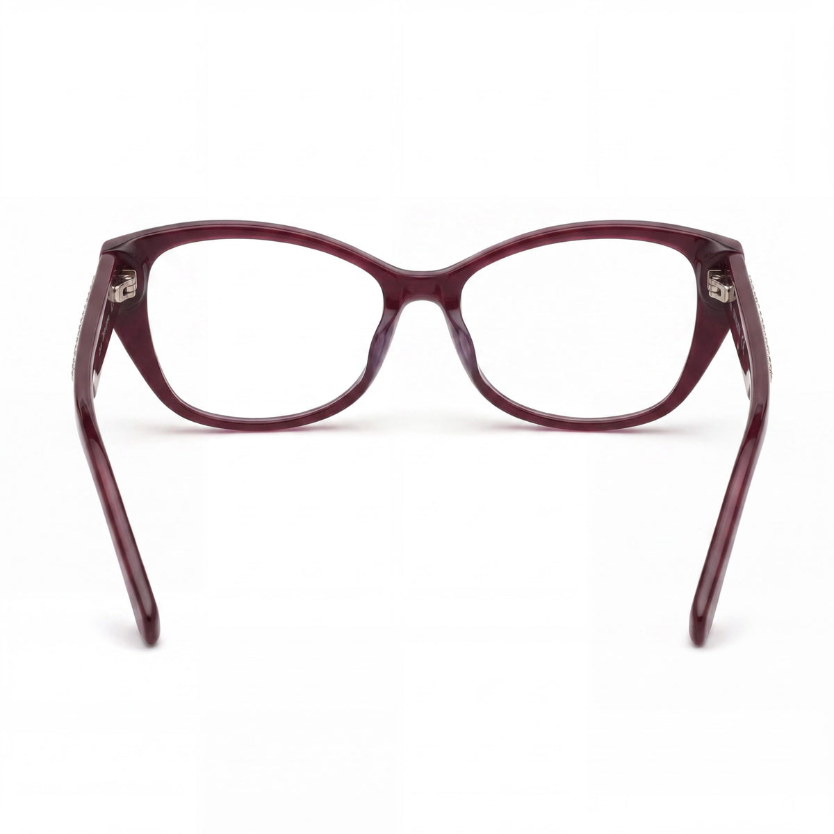 Gafas Swarovski rectangulares violeta para mujer, plástico 53mm, Photo 3
