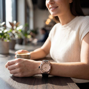 TechnoMarine CORAL Legacy TM-416048 Unisex Watch — dial detail, Rose Gold Analog display