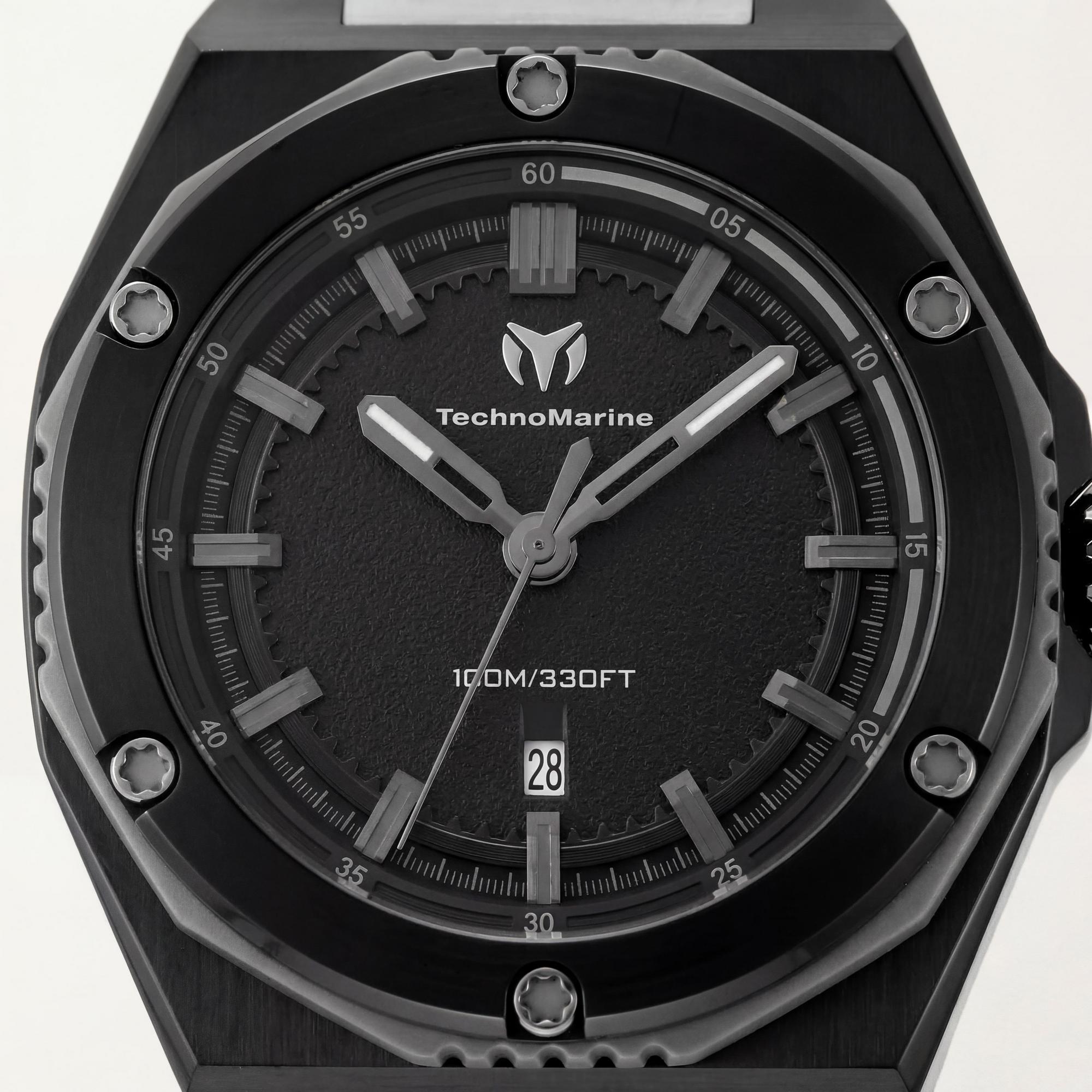 Reloj unisex TechnoMarine CORAL Legacy TM-416061, esfera negra de 45 mm, Photo 2