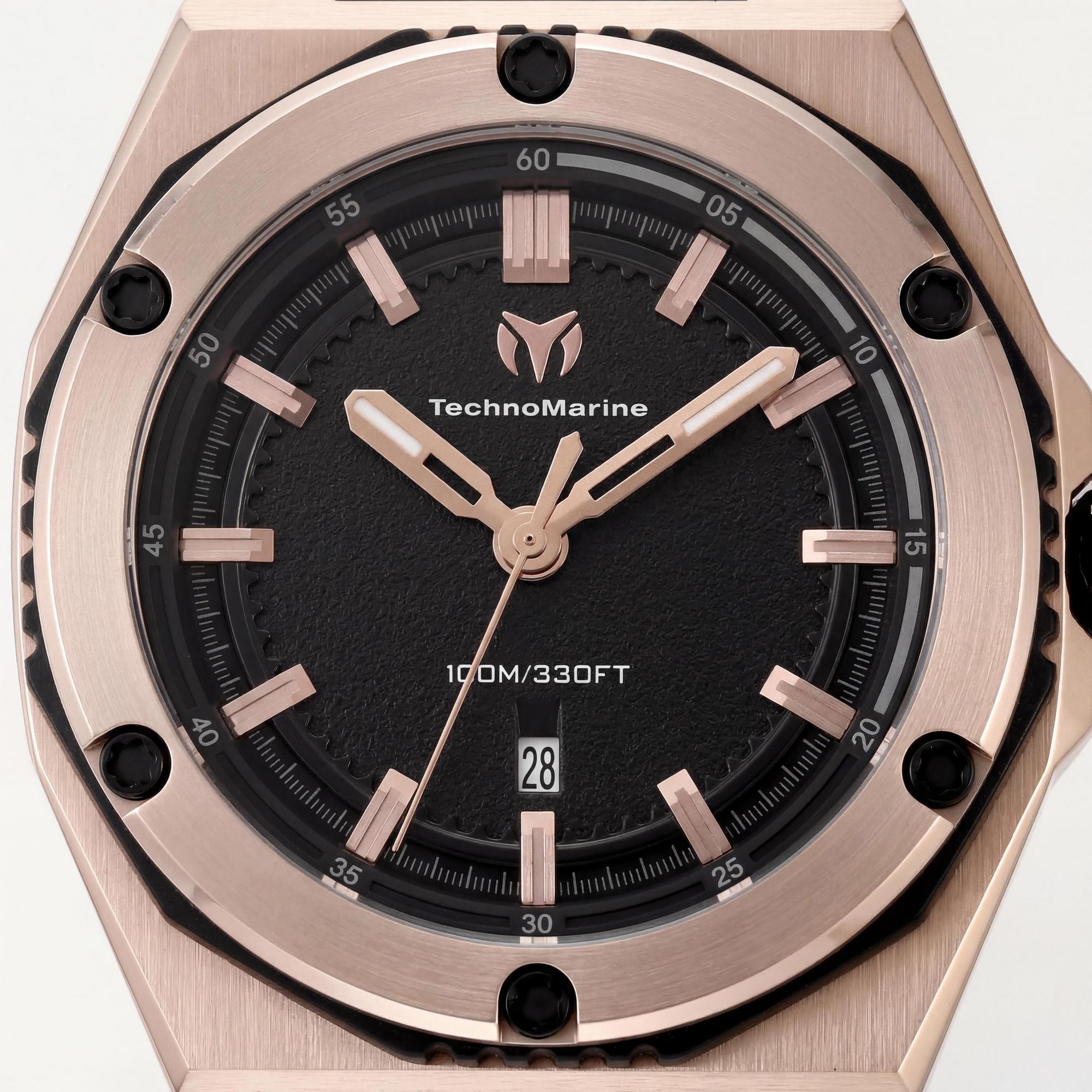 Reloj unisex TechnoMarine CORAL Legacy TM-416063, esfera negra de 45 mm, Photo 2
