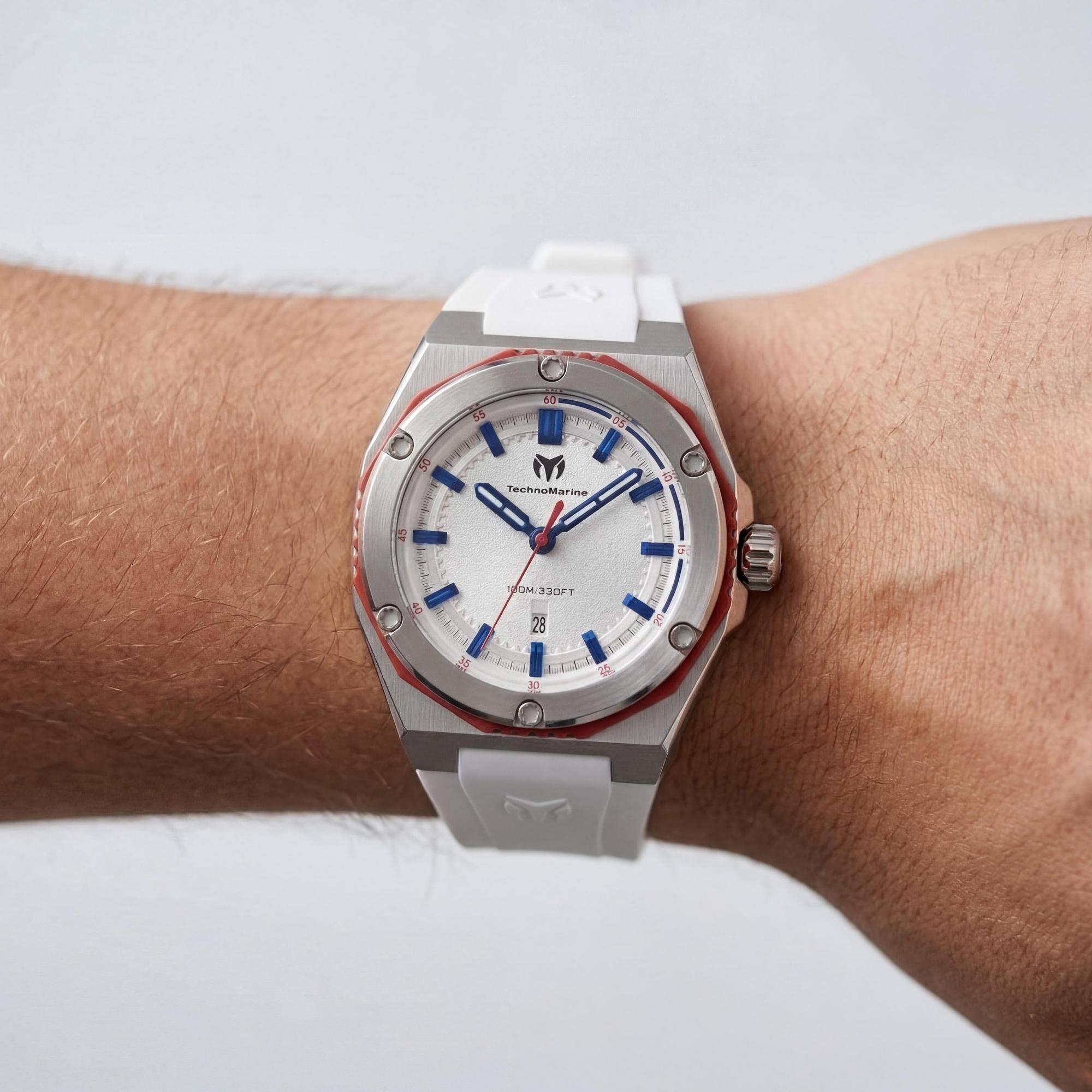 TechnoMarine CORAL Legacy TM-416066 Unisex Watch, Silver Dial 45mm, Photo 3