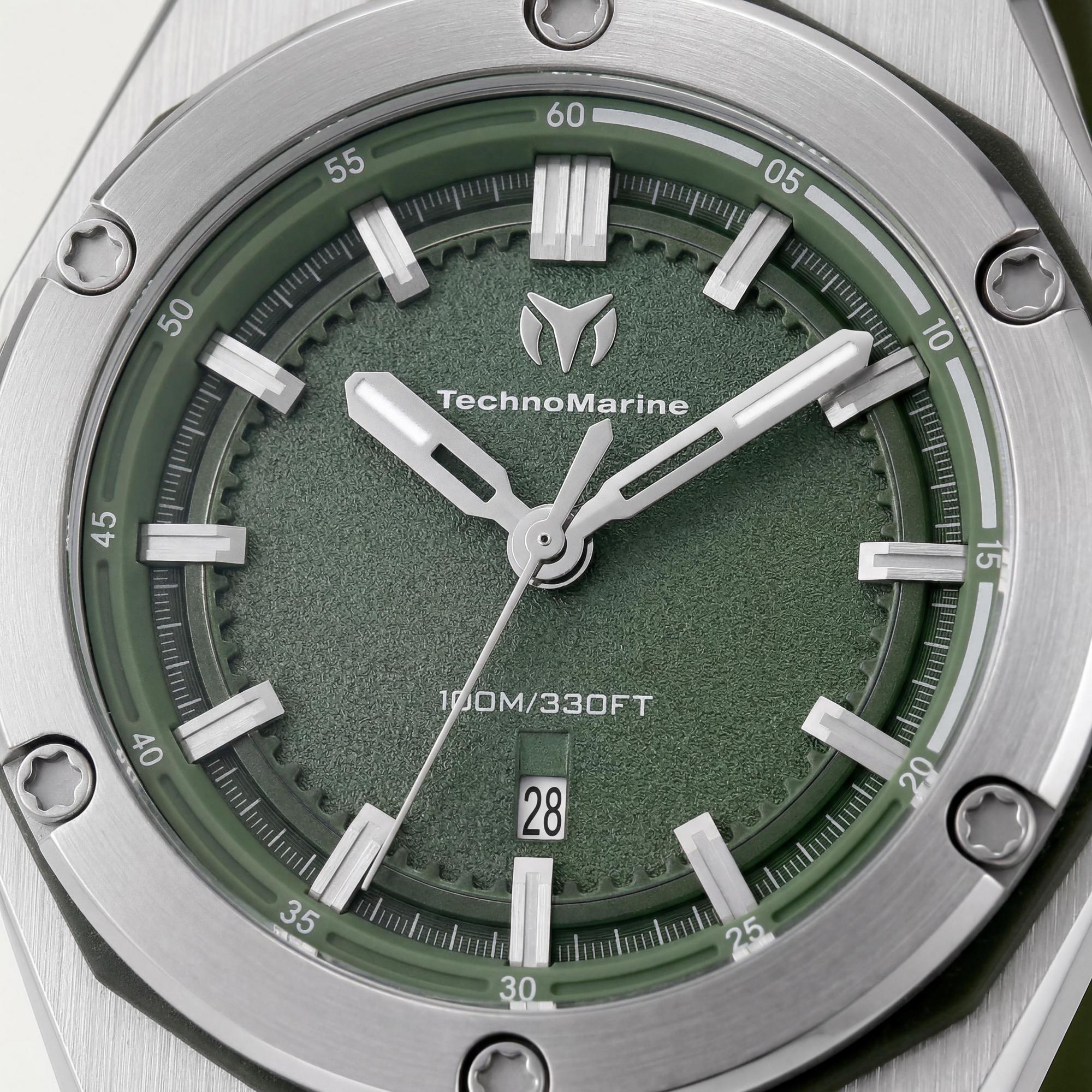 Reloj unisex TechnoMarine CORAL Legacy TM-416067, esfera verde 45 mm, Photo 2