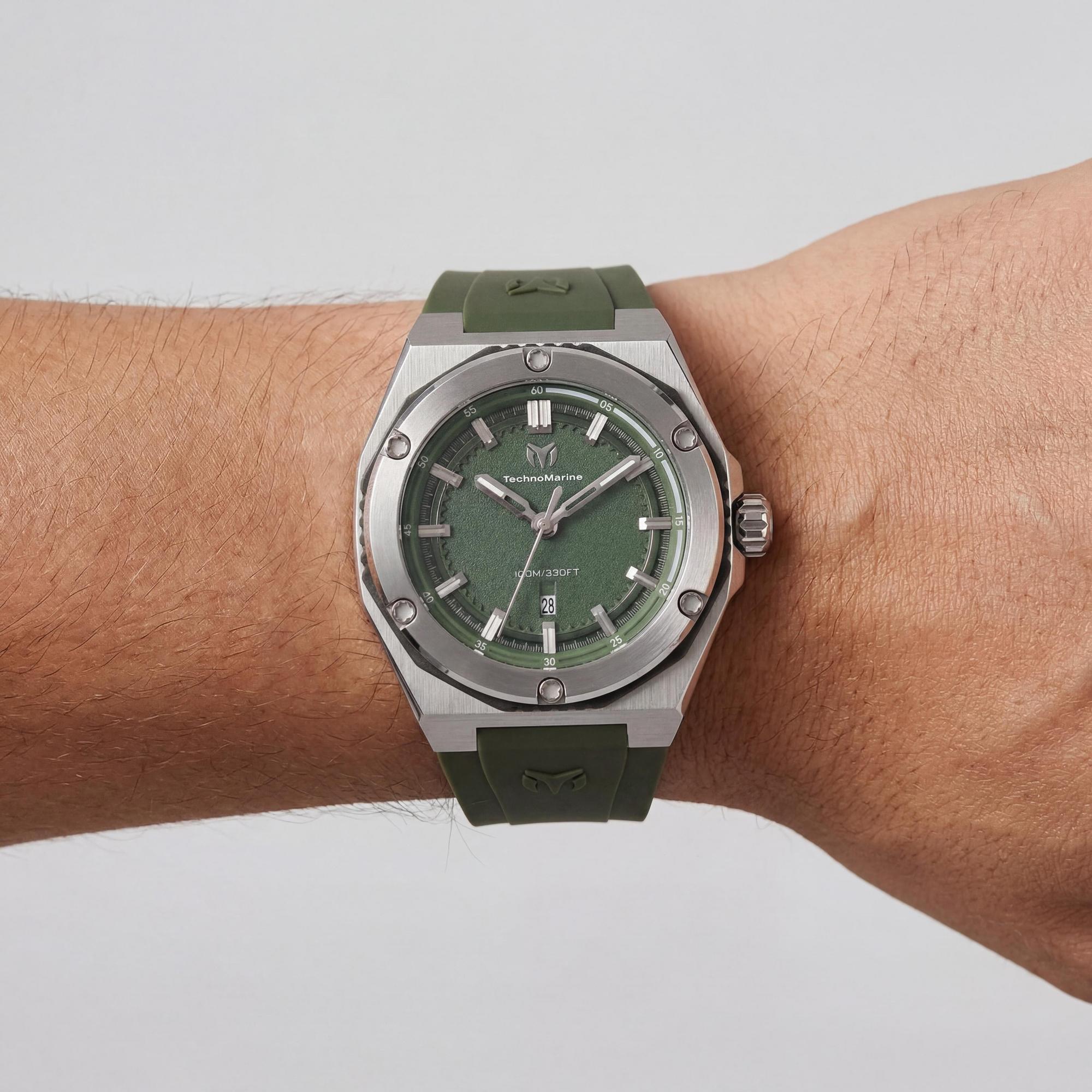 Reloj unisex TechnoMarine CORAL Legacy TM-416067, esfera verde 45 mm, Photo 3