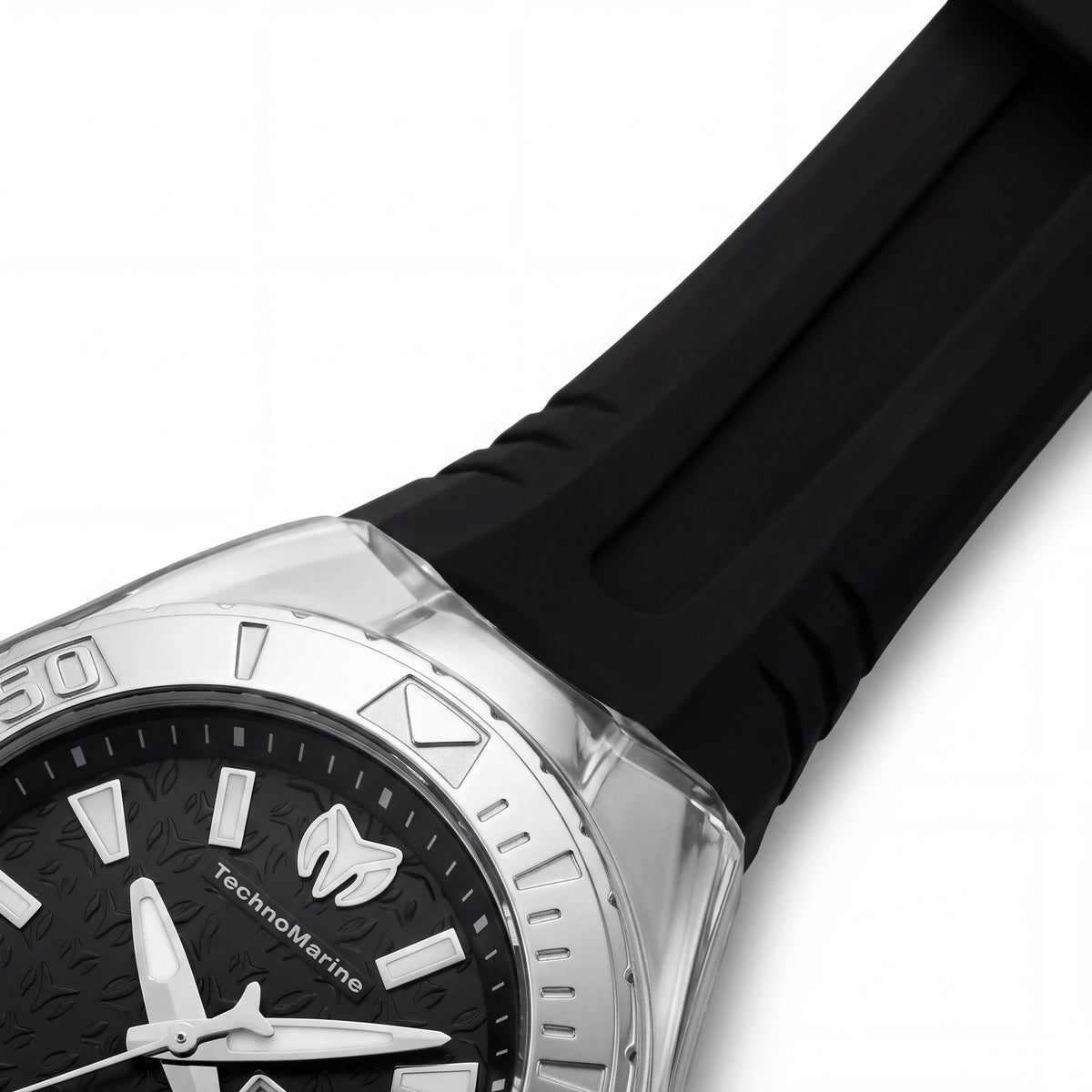 Reloj Technomarine Cruise TM-122015 Unisex de Cuarzo con Caja de Acero Inoxidable Plateada de 36 mm, Esfera Negra y Correa de Silicona, Photo 3