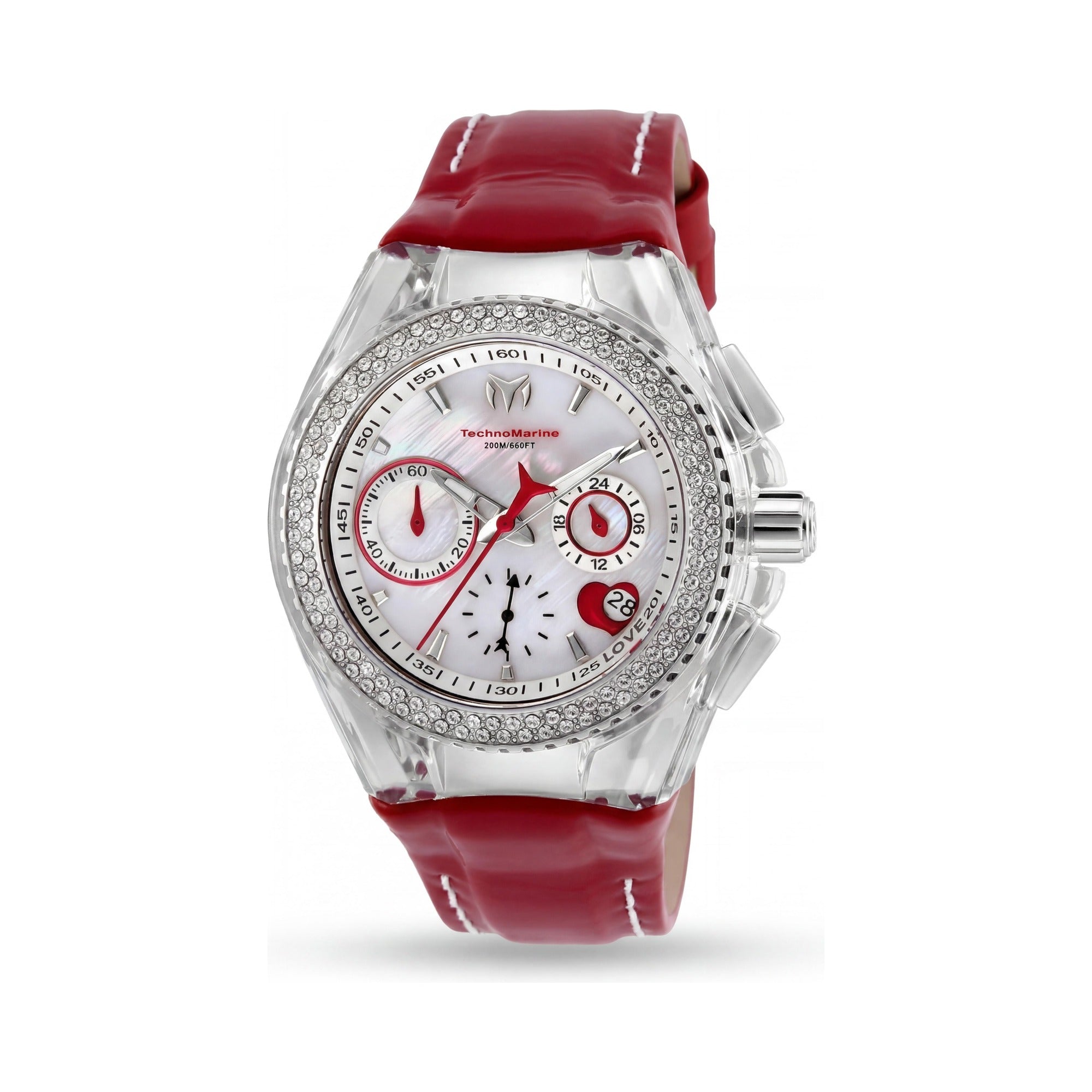 TechnoMarine 117001 Women's Chronograph Watch, Red Dial 40mm, Photo 1