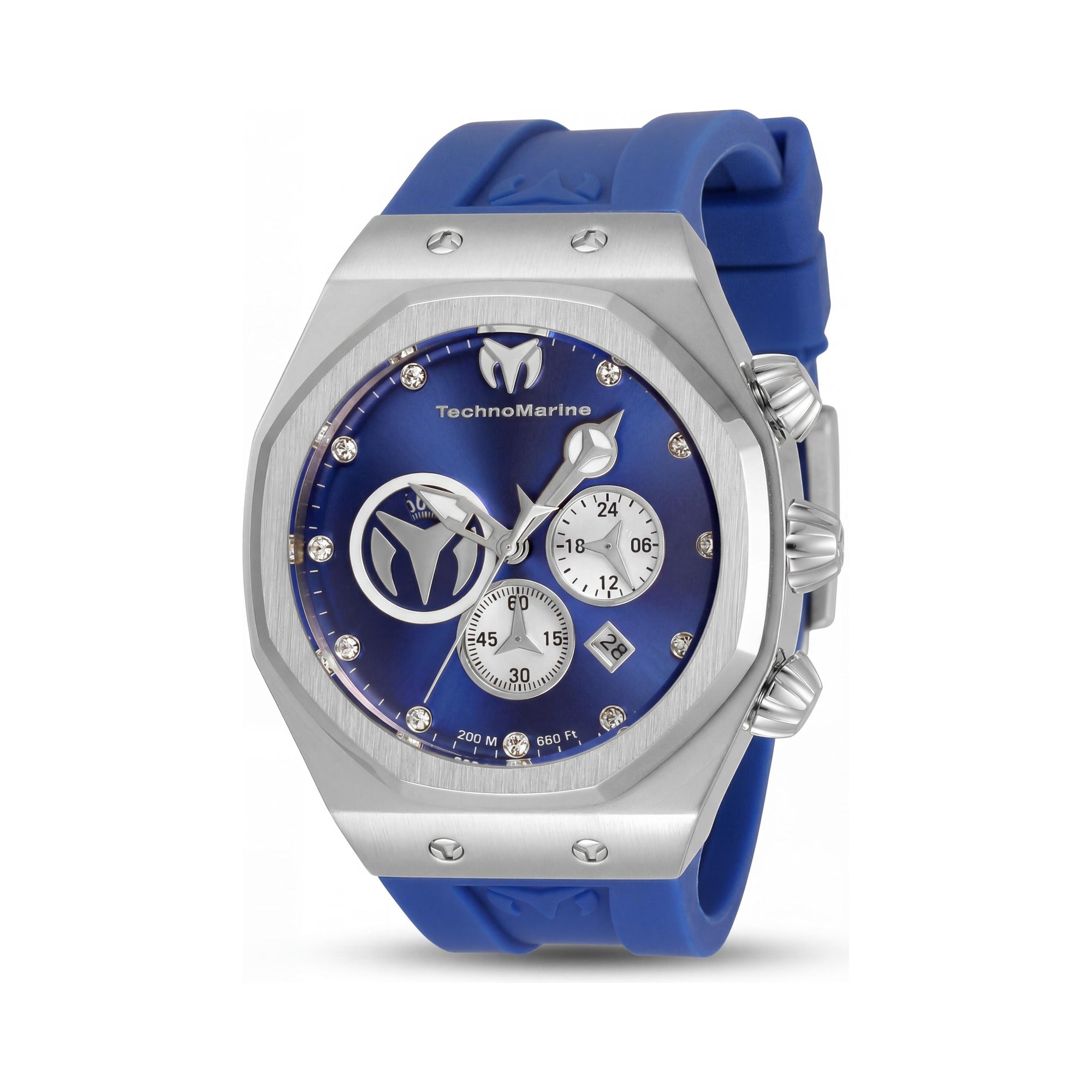 TechnoMarine Japanese Men's Watch, Blue Dial Stainless Steel 45mm, Photo 1