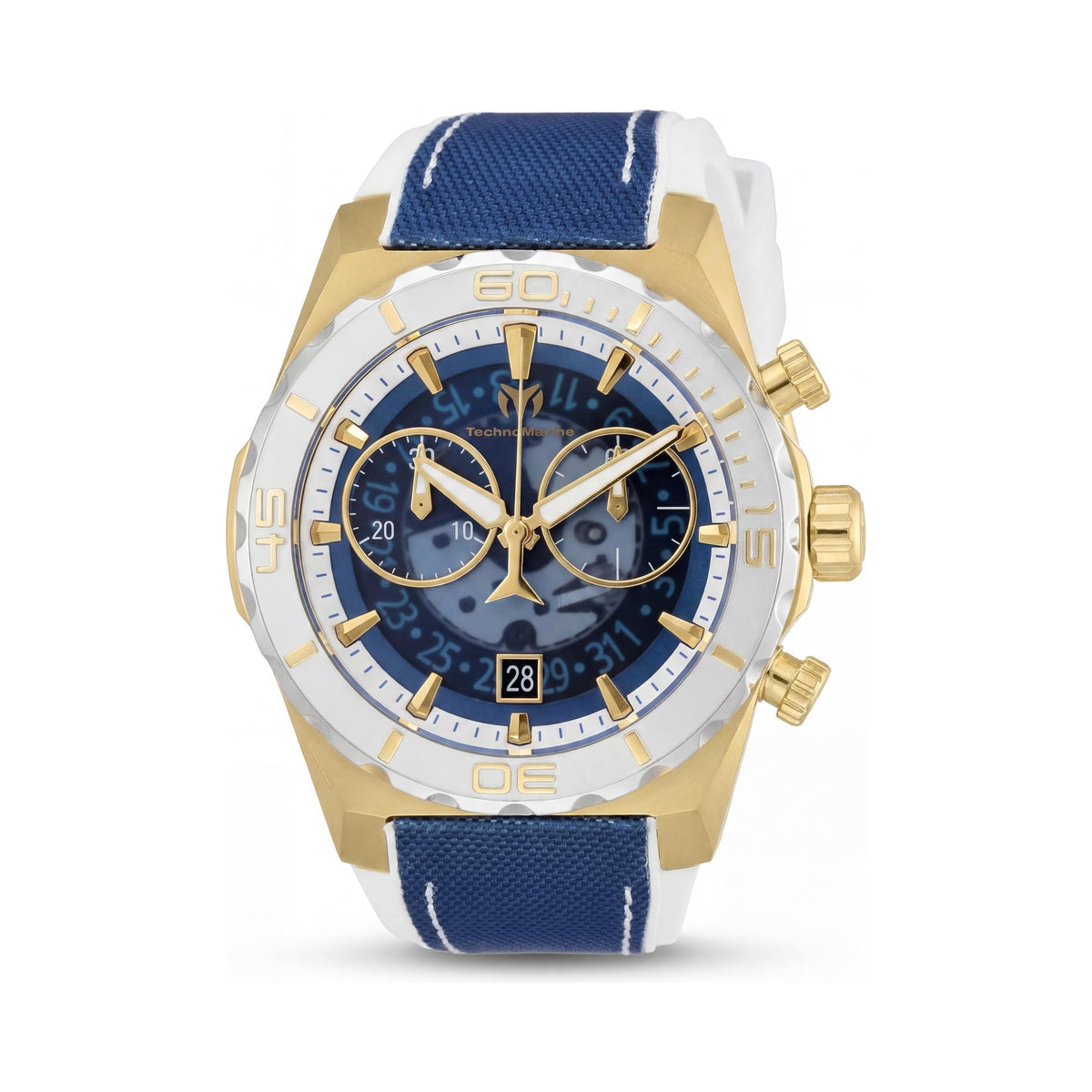 Reloj TechnoMarine Modern para hombre, color blanco, 48 mm, Photo 1