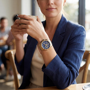 TechnoMarine OCEAN NOMAD TM-318096 Unisex Watch — dial detail, Navy Blue Analog display