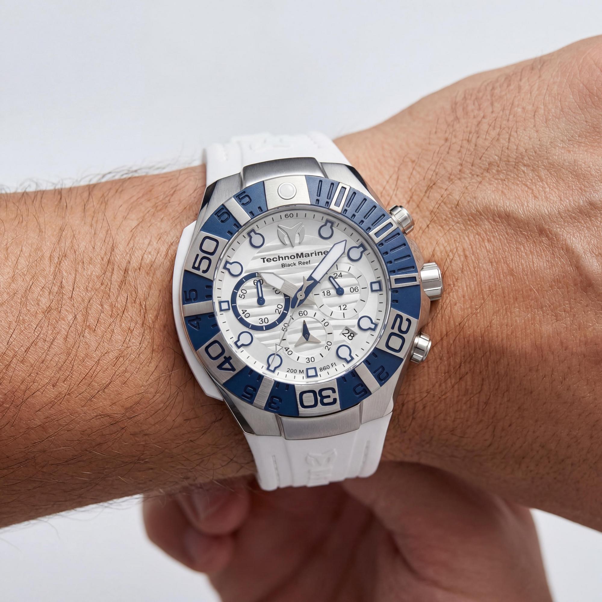 Reloj Cronógrafo para Hombre TechnoMarine Reef TM-523013, Esfera Blanca 45mm, Photo 3
