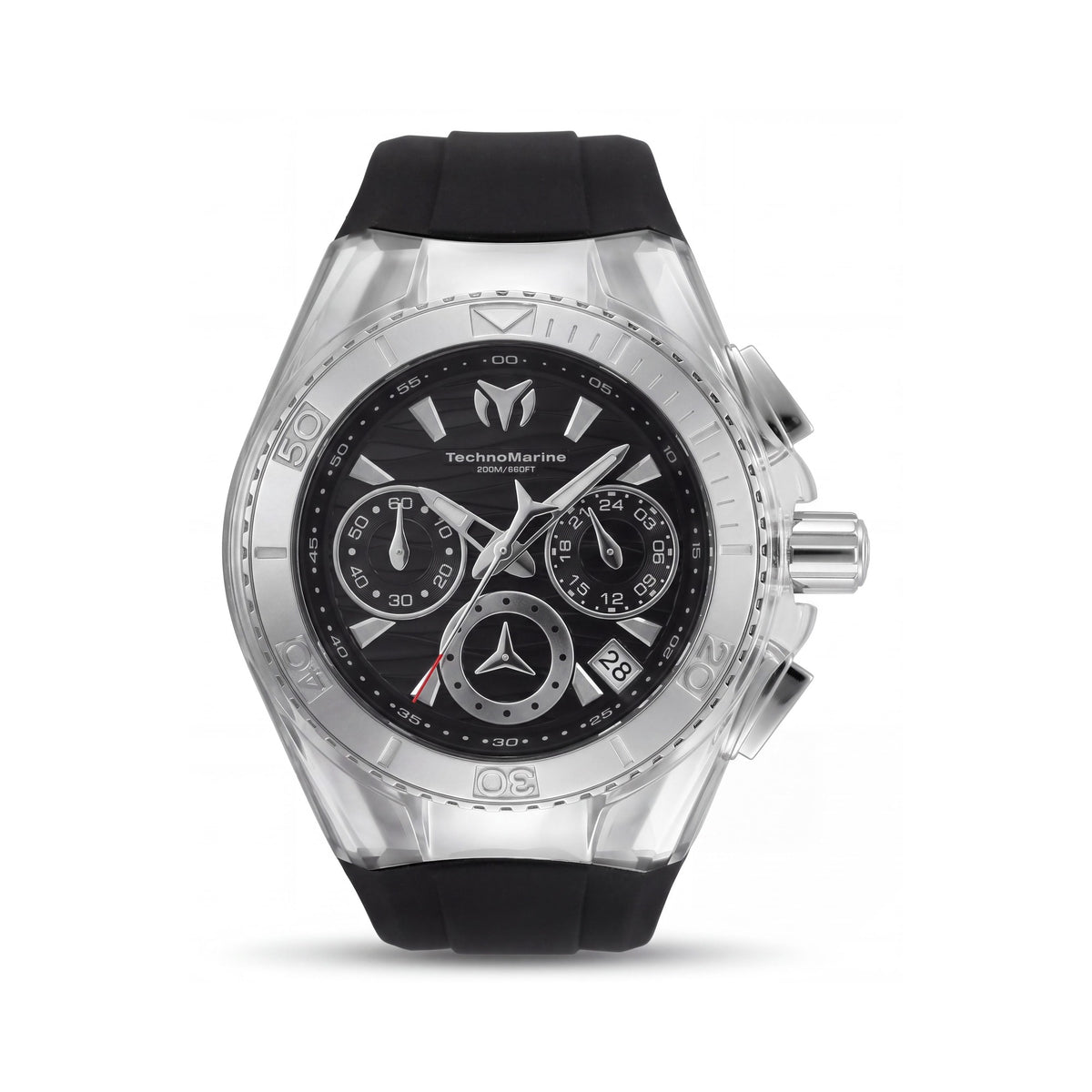 Reloj de cuarzo cronógrafo TechnoMarine TM-120034 Cruise para mujer, luminoso negro y gris, 40.57 mm, Photo 1