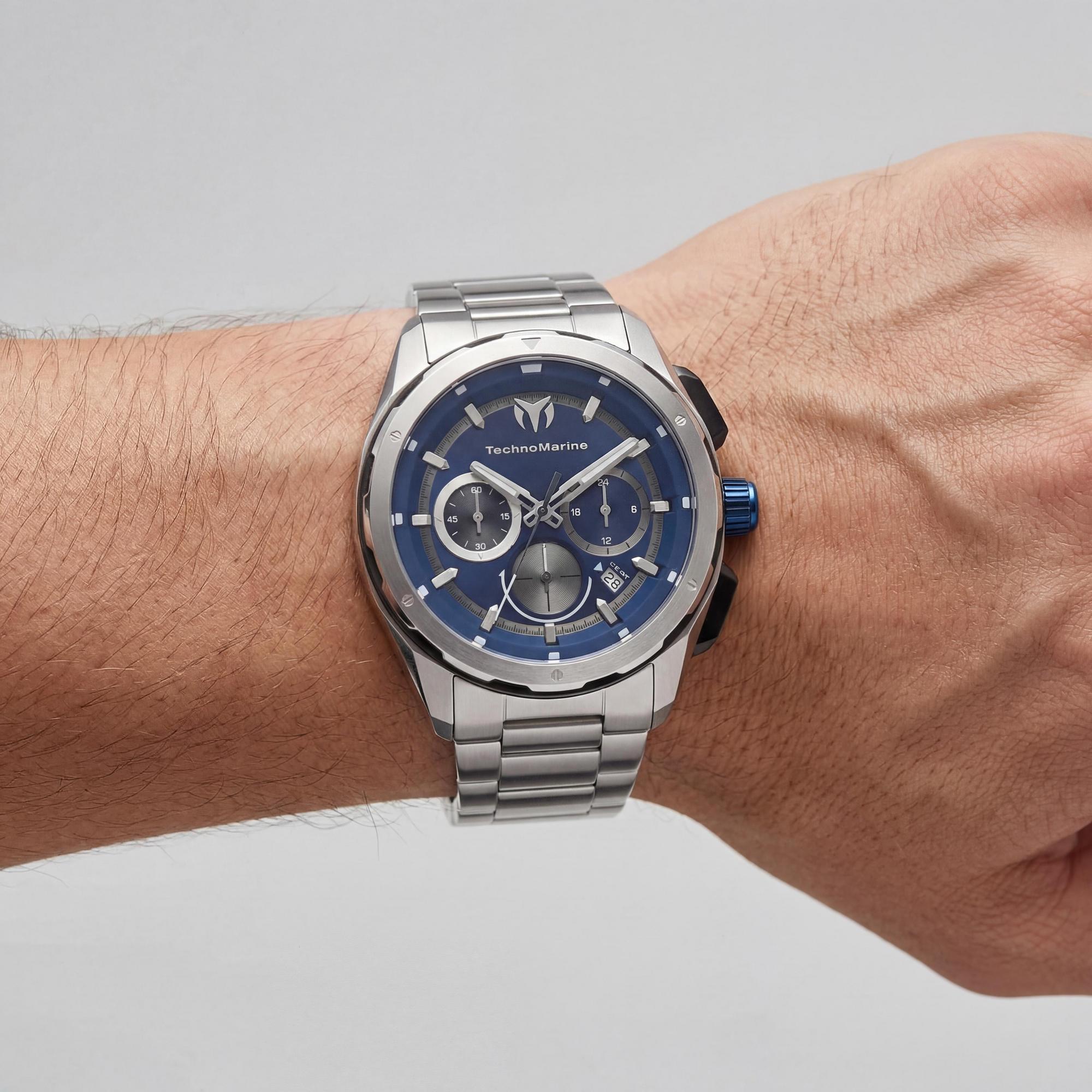 TechnoMarine TM-318090 Unisex Chronograph Watch, Blue Dial 43mm, Photo 3