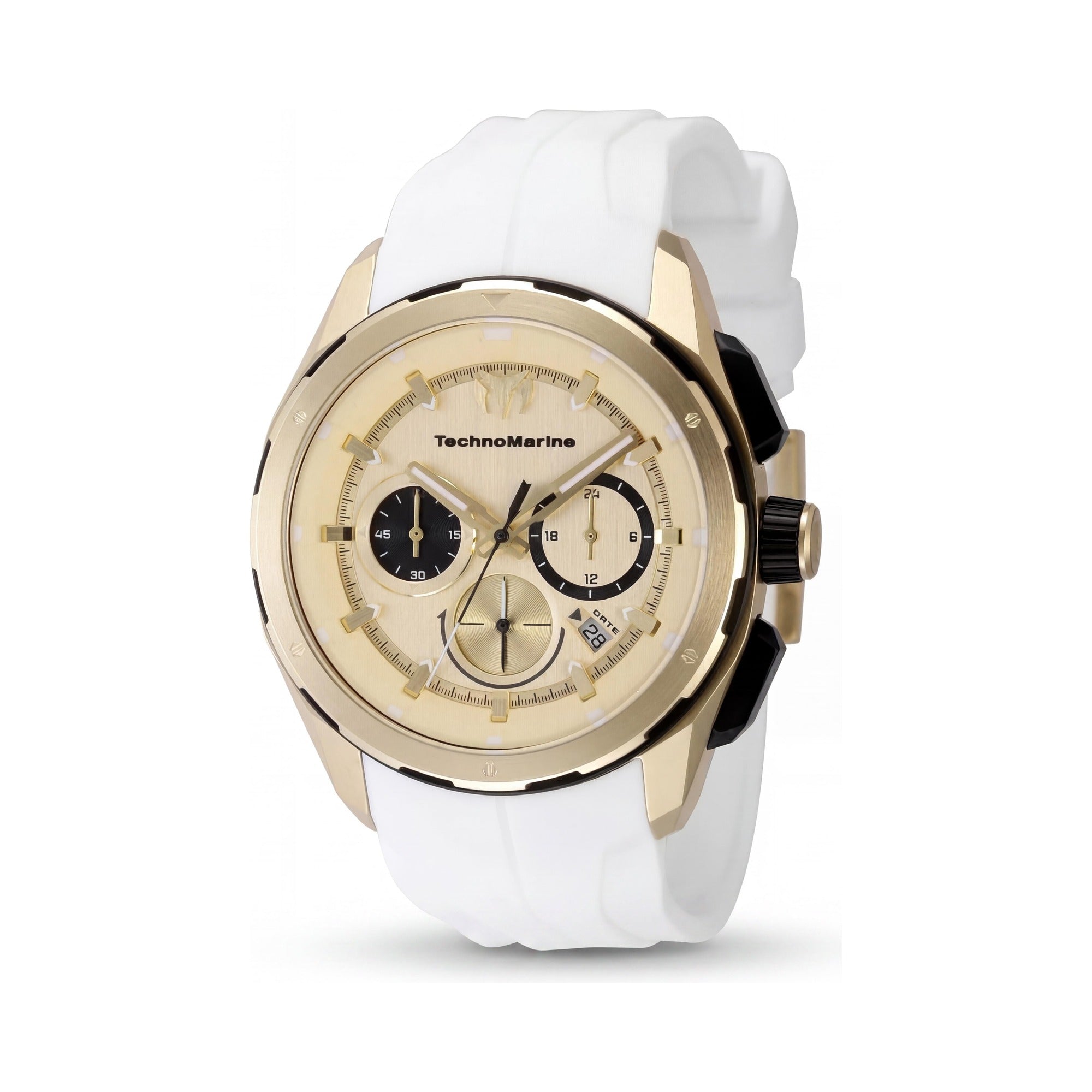 TechnoMarine TM-318101 Unisex Chronograph Watch, Gold Dial 43mm, Photo 1