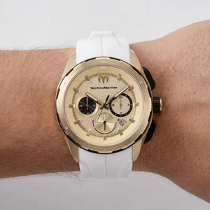 TechnoMarine TM-318101 Unisex Watch — side view, Stainless Steel case 43mm