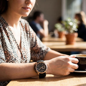 TechnoMarine TM-318106 Unisex Watch — dial detail, Black Analog display