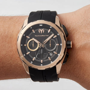 TechnoMarine TM-318106 Unisex Watch — side view, Stainless Steel case 43mm