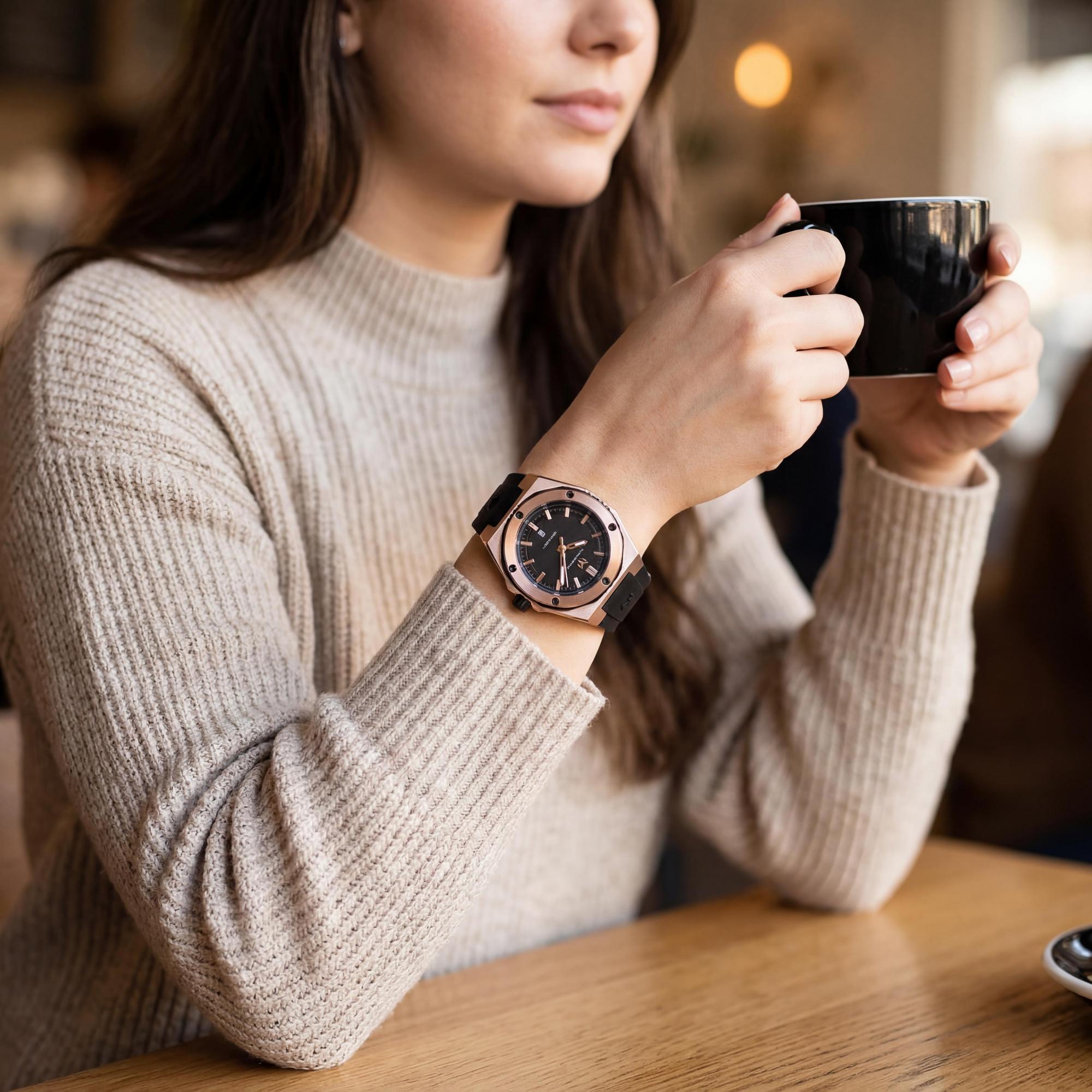 Reloj unisex TechnoMarine CORAL Legacy TM-416071, esfera negra 45mm, Photo 4