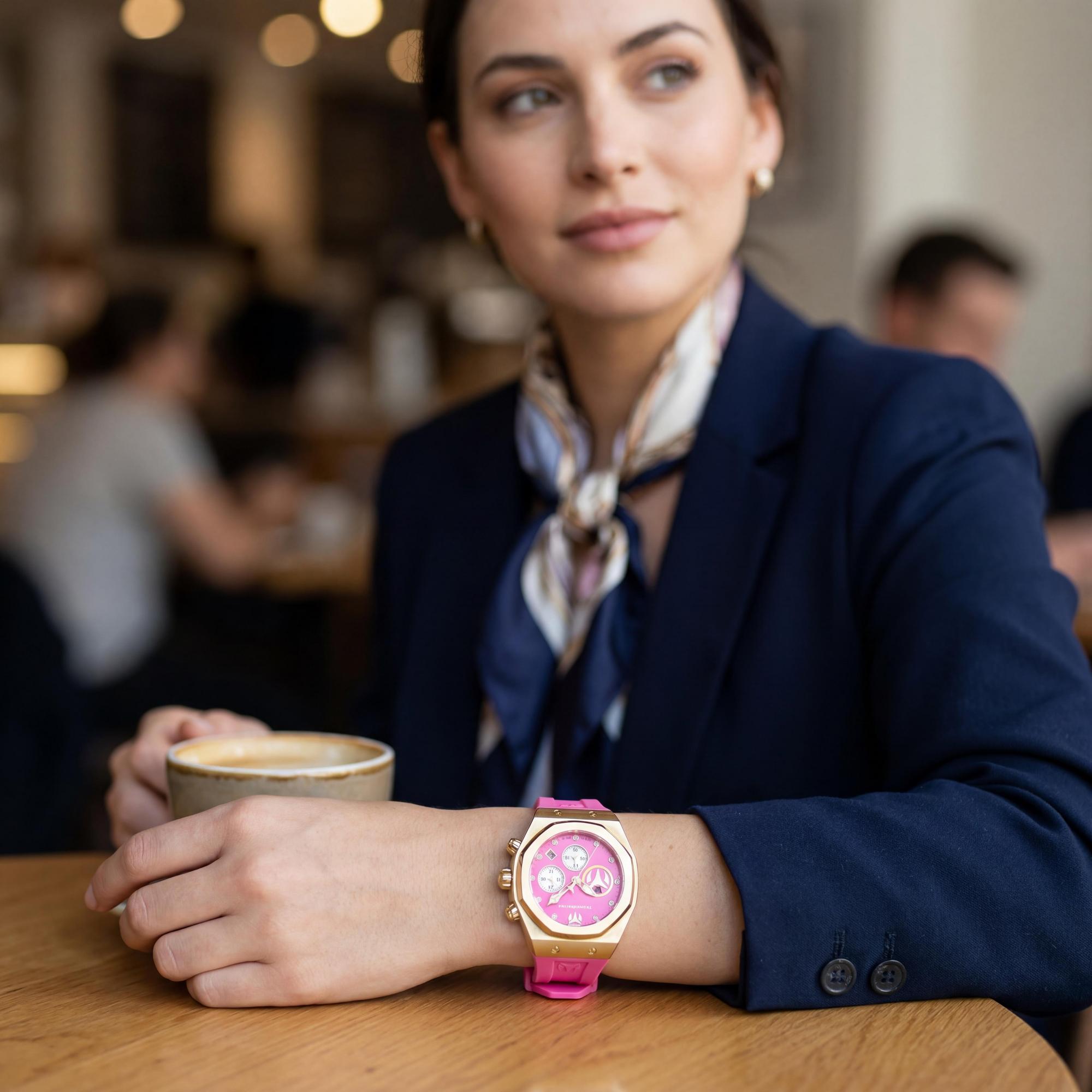 TechnoMarine TM-523009 Women's Watch, Pink Dial Stainless Steel 40mm, Photo 4