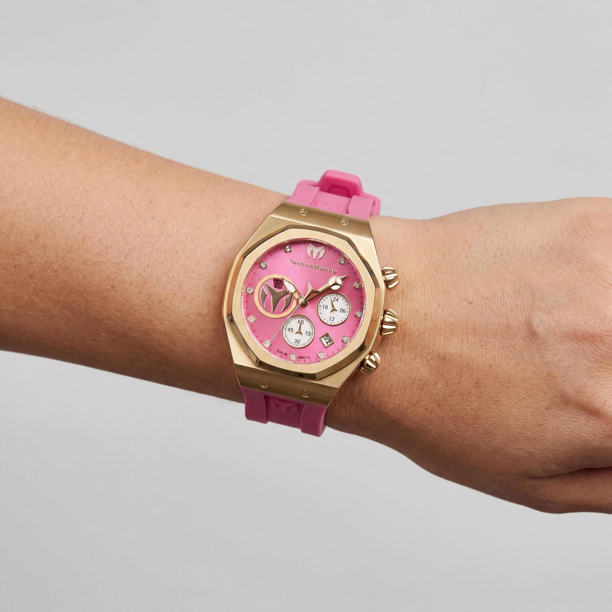 TechnoMarine TM-523009 Women's Watch, Pink Dial Stainless Steel 40mm, Photo 3