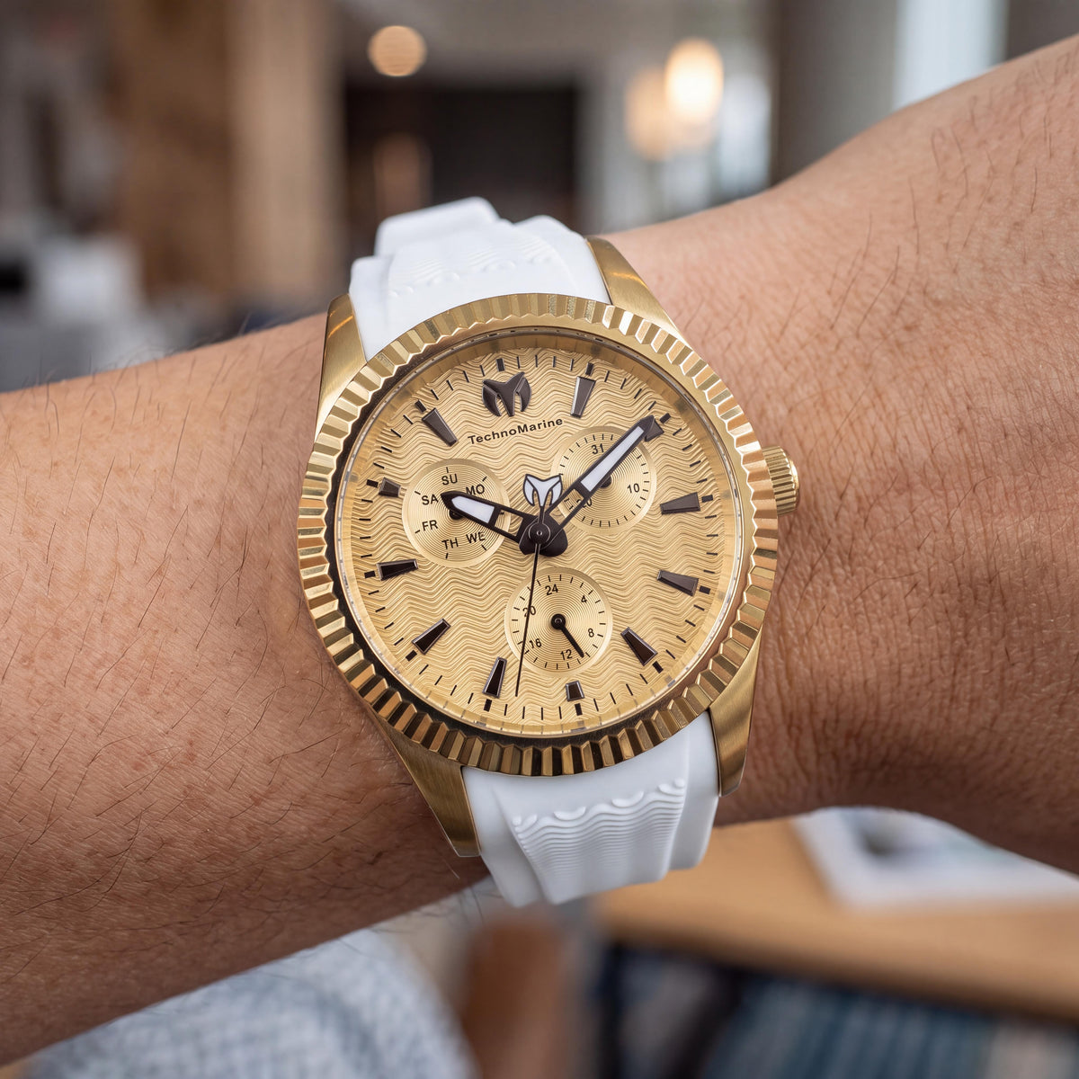 Reloj de Cuarzo Technomarine Sea Collection TM-724003 Unisex de Acero Inoxidable con Esfera Dorada de 38 mm, Photo 4