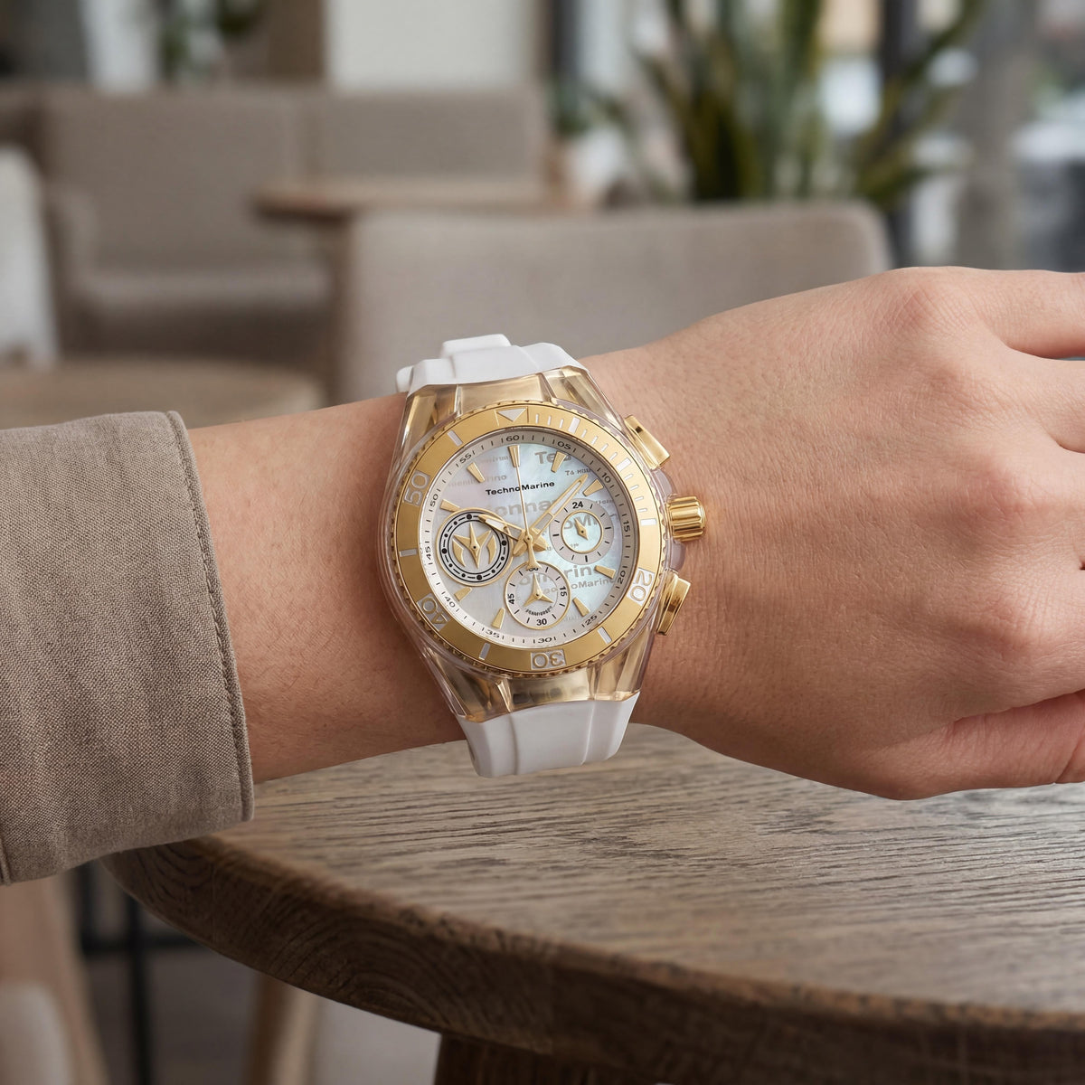 Reloj de oro para mujer TechnoMarine TM120028, 40mm, Photo 4