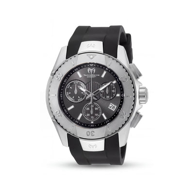 TechnoMarine TM620001 Silver Silicone Men's Watch, 40mm
