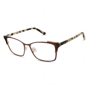 Ted Baker B245 Havana Rectangle Eyeglasses for Women, Metal frame