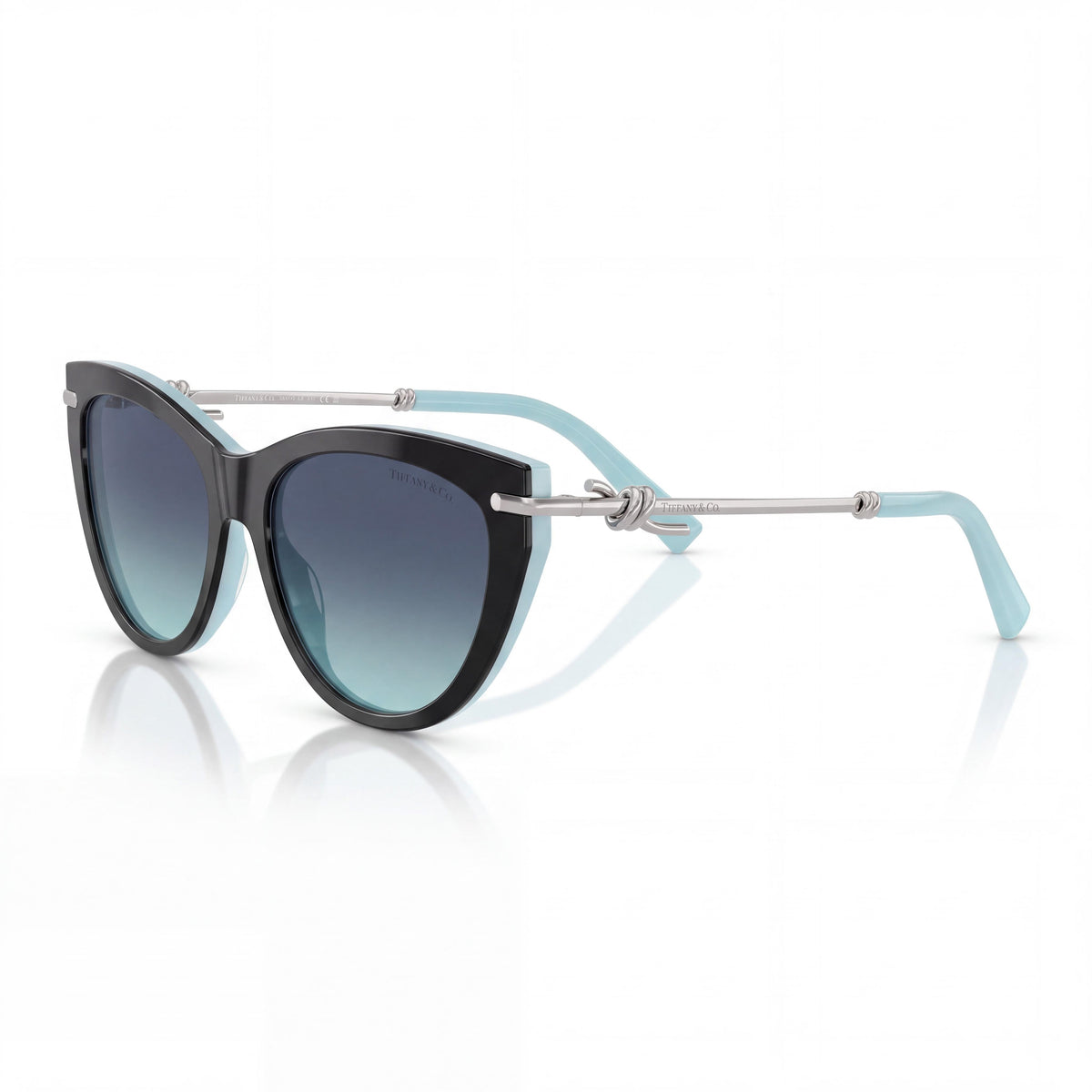 Tiffany 4253 Black Cat Eye Sunglasses Unisex, 55mm, Photo 1