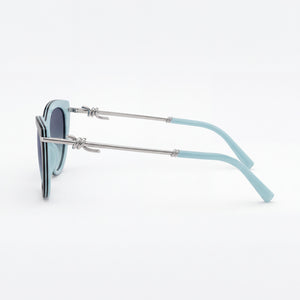 Tiffany 4253 Cat Eye Sunglasses Unisex — side view, UV400 Blue lens