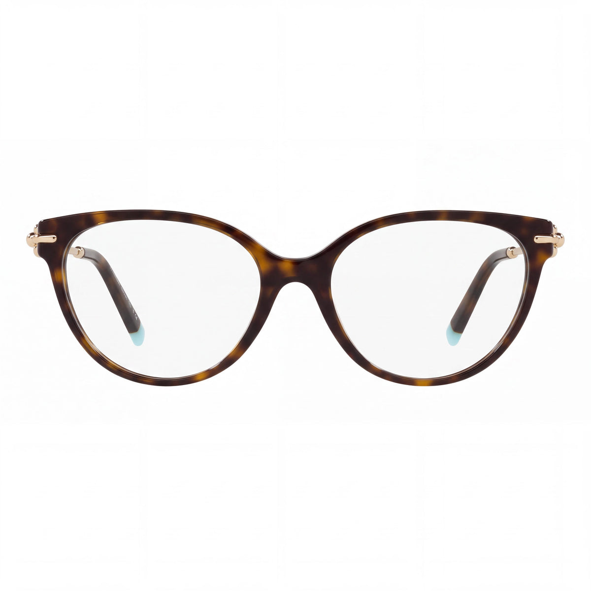 Tiffany & Co. 2217 Havana/Gold Cat Eye Eyeglasses for Women, 53mm, Photo 2